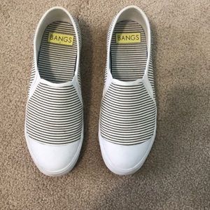 striped slip ons